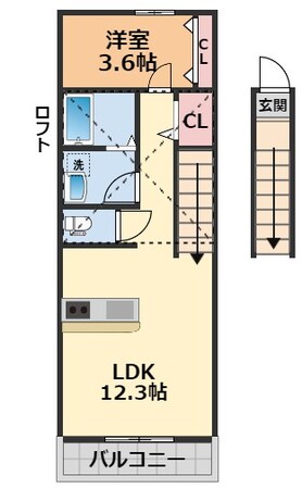 Partenaire　Kumanodai　Revelize.の物件間取画像